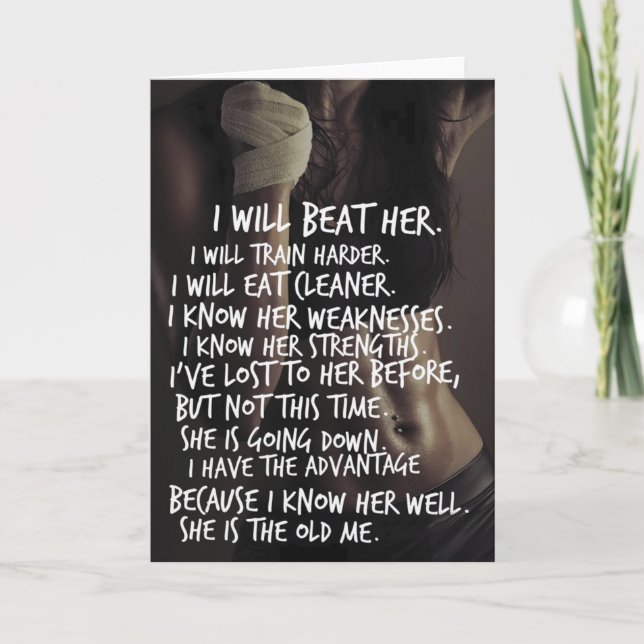 Carte Motivation de l'entraînement des femmes, je vais b (Devant)