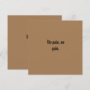 Carte Motivation de salle de sport Texte personnalisé et