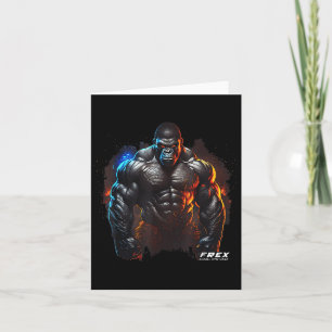 Carte Motivation de travail de gym de singe de gorille B