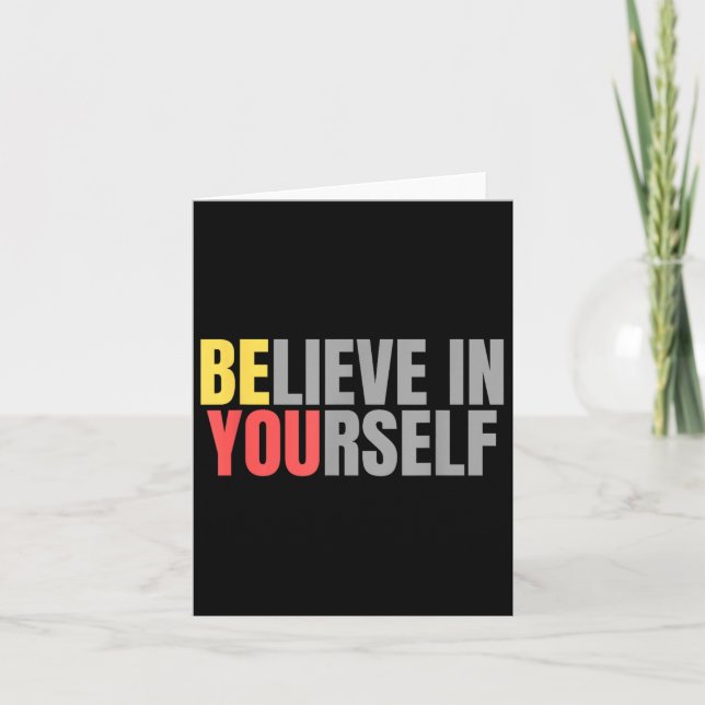 Carte Motivation Message Positif Citation Croire En Votr (Devant)