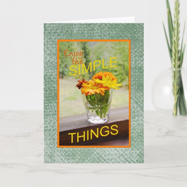 Carte Motivation Pensées pour Vous  Fleurs personnalisée (Devant)