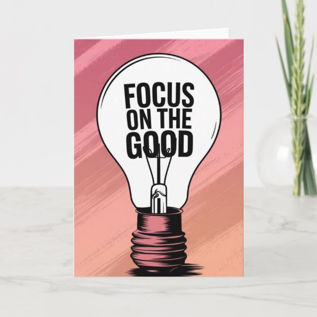 Carte Motivation Vibrante "Se Concentrer sur le Bo (Devant)