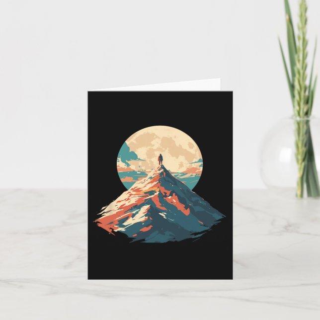 Carte Motivational Mountain Peak Design Escalade - Natur (Devant)