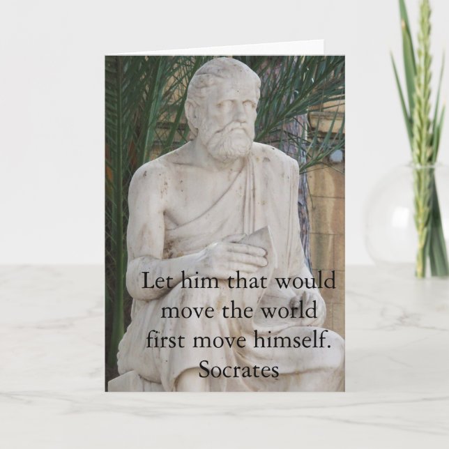 Carte Motivational Quote Socrates (Devant)