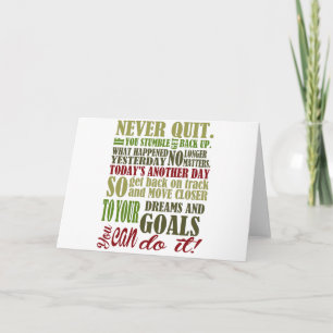 Carte Motivationnel : Ne jamais cesser