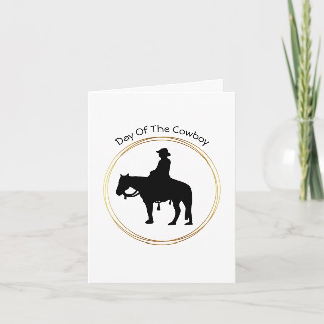 Carte Moto Cowboy pour la Journée du Cowboy (Devant)