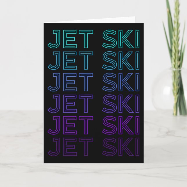 Carte Moto de jet ski Rétro  (Devant)