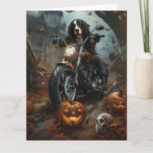 Carte Moto de randonnée de montagne bernoise Halloween e