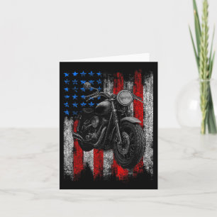 Carte Moto Graphic Mens Biker American Flag