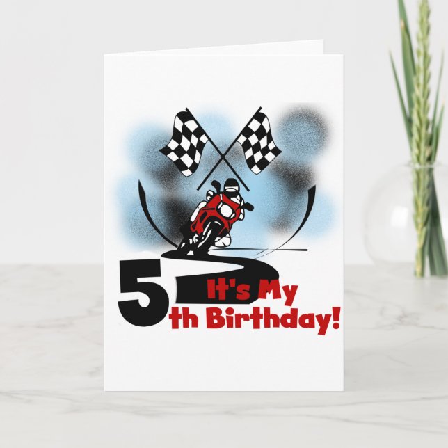Carte Moto Racing 5e anniversaire (Devant)