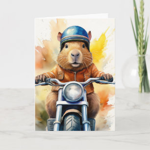 Carte Motocyclette Capybara