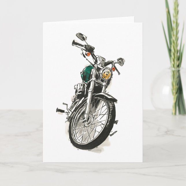 Carte Motocyclette en encre I (Devant)