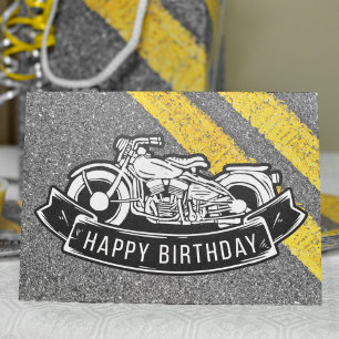 Carte Motorcycle Biker fête d'anniversaire Customisée