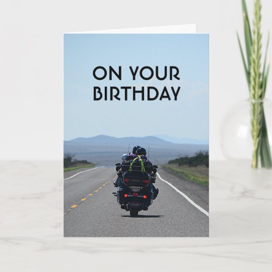 Carte Motorcycle Biker Funny Road Anniversaire Zazzle Fr