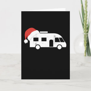 Carte Motorhome Chapeau de Père Noël Cadeau de Noël