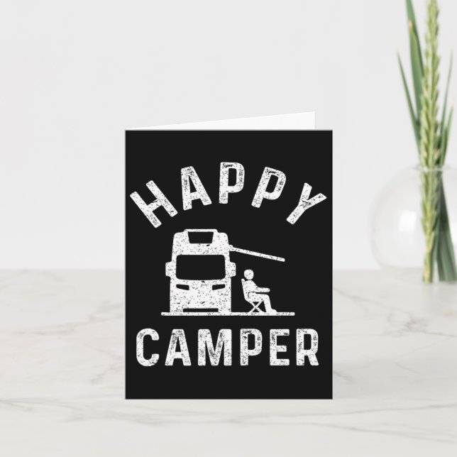 Carte Motorhome T Shirts Happy Camper (Devant)