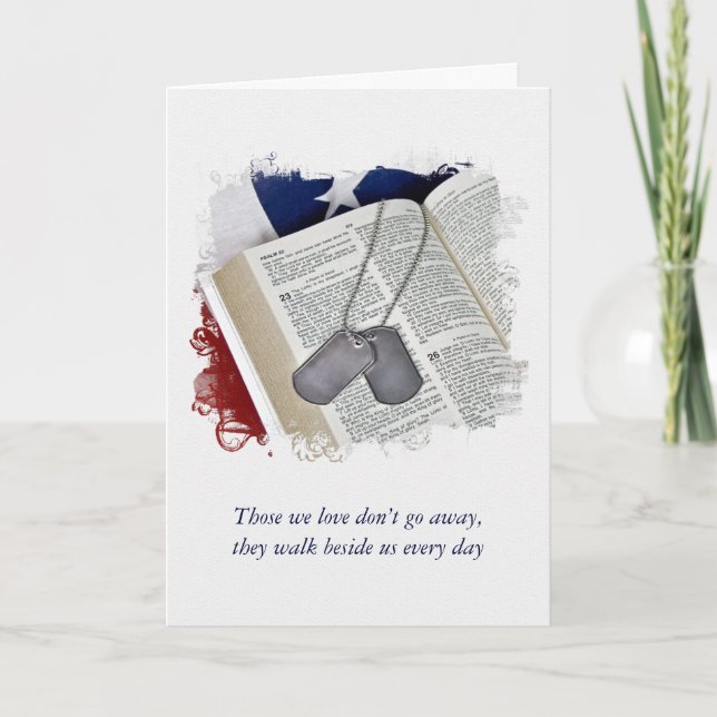 Carte Mots clés Chien Militaire sur Psaume 23 (Devant)