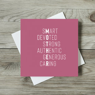 Carte Mots de mère définition de mots croisés salutation