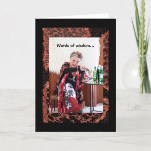 Carte Mots de sagesse sur le rire/le chant/le travail