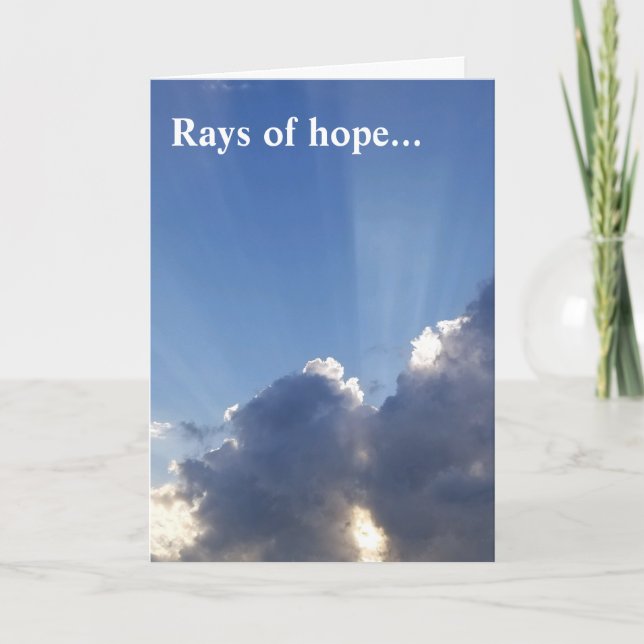 Carte Mots d'encouragement des Rays de l'espoir (Devant)