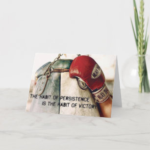 Carte Mots motivationnels - L'habitude de la persistance