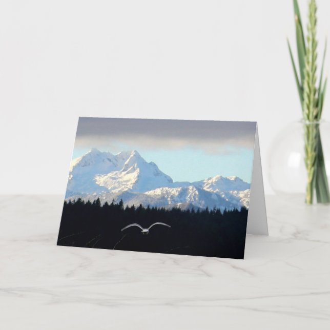 Carte Mouette en vol, Monts Olympiques de Silverda (Devant)