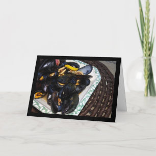 Carte Moules de coquillages dans un bol