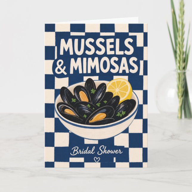 Carte Moules de Mariage Drôle Brunch de Fête de Fiançail (Devant)
