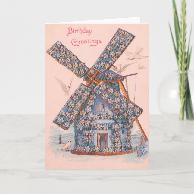Carte Moulin à vent Ne m'oubliez pas de Dove (Devant)