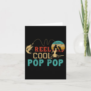 Carte Moulinet de pêche Pop Pop cool cadeau de fête des