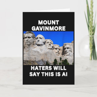 Carte Mount Gavinmore Funny Gavin Newsom Trolling Trump