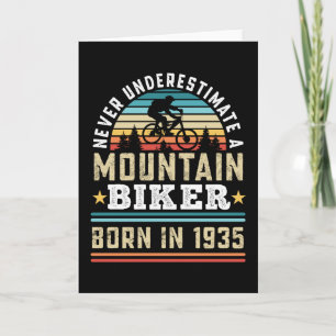Carte Mountain Biker né 1935 90e anniversaire Cadeau MTB
