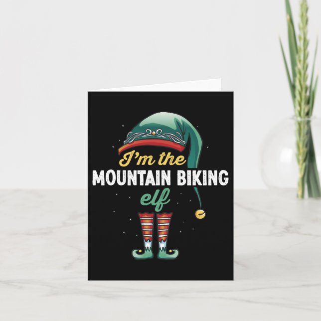 Carte Mountain biking Elf Family Matching Christmas Gift (Devant)