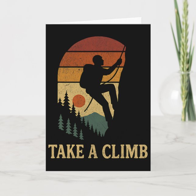 Carte Mountain Climbing Enthusiast Take A Climb Mountain (Devant)
