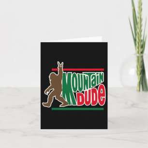 Carte Mountain Dude Funny Big Foot Sasquatch Randonnée