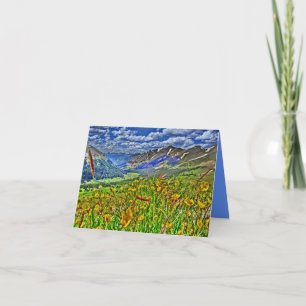 Carte Mountain scenery notecard
