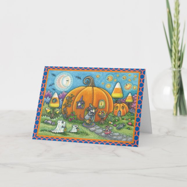 Carte MOUSE HOUSE HALLOWEWEEN GREETING CARD Verse (Devant)