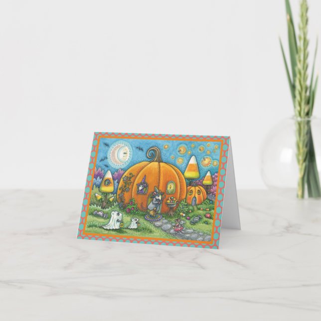 Carte MOUSE HOUSE HALLOWEWEEN GREETING CARD Verse (Devant)