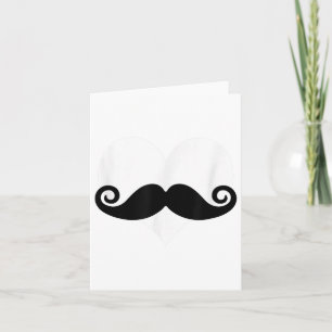 Carte Moustache Coeur Valentines Jour Garçons