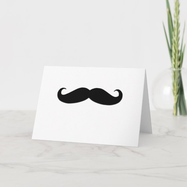 Carte Moustache noire ou moustache noire pour les cadeau (Devant)