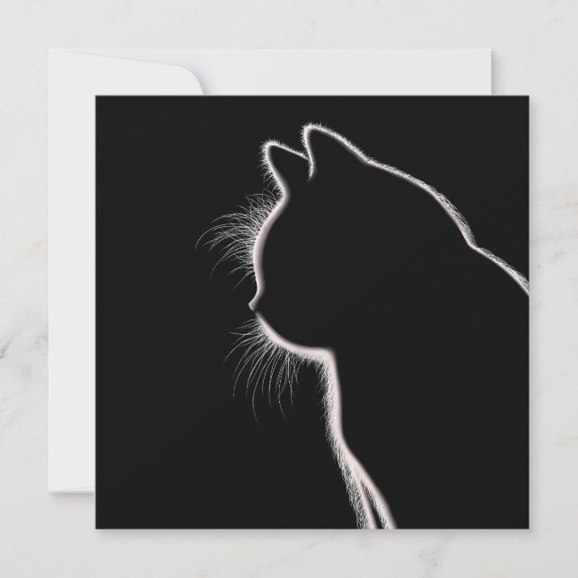 Carte Moustaches dans le noir | Silhouette de moustache  (Devant)