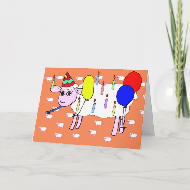 Carte Mouton d'anniversaire (Devant)