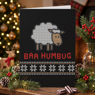 Carte Mouton de Noël Baa Humbug