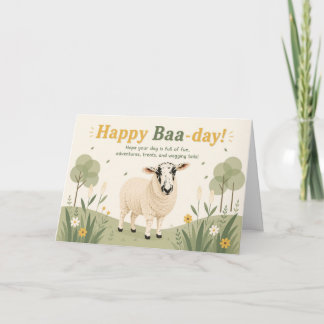 Carte Moutons amusants joyeux anniversaire