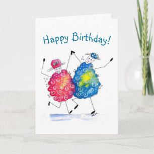 Carte Moutons dansants fantaisistes