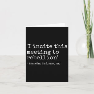Carte Mouvement J'Incite Cette Réunion À La Rébellion