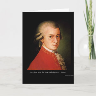 Carte Mozart "Amour Amour Amour" Citation Cadeaux & Obje
