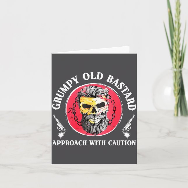 Carte Mpy Old Approach With Caution Beard Skull Barber  (Devant)