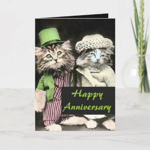 Carte Mr and Mrs Cat Anniversary Card