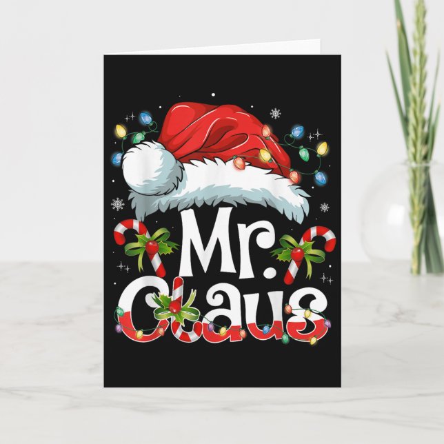 Carte Mr And Mrs Claus Couples Matching Christmas Pajama (Devant)